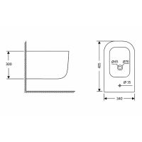 Біде підвісне Qtap Gemini білий глянцевий QTTAU28W49120