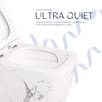 Унітаз підвісний Qtap Tern мармур глянцевий QTTER26MR49002 з сидінням Soft-close