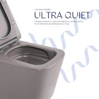 Унітаз підвісний Qtap Tern сірий глянцевий QTTER26SG49000 з сидінням Soft-close
