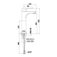 Змішувач для раковини Paffoni Red хром RED071CR120