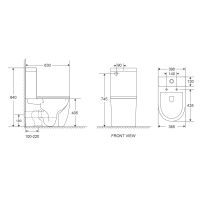 Унітаз підлоговий Imprese OSLAVA Rimless c06507103TW з бачком і сидінням Slow-closing