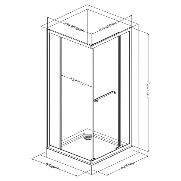 Душова кабіна Imprese SCANDIK 87x87 (профіль - хром, скло - прозоре) s09510501