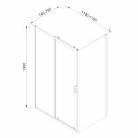 Душова кабіна Imprese SCALA 78x118 (профіль - хром, скло - тоноване) s09806012GR