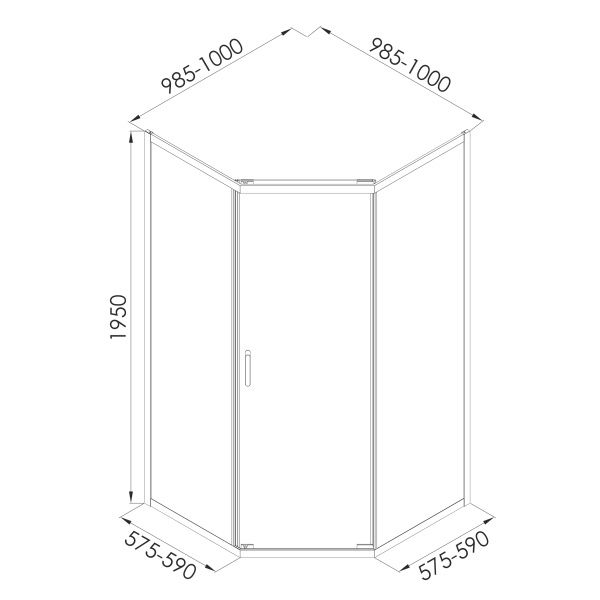 Душова кабіна Imprese SCALA 100x100 (профіль - хром, скло - тоноване) s09806051GR