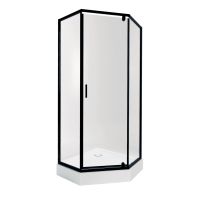 Душова кабіна Qtap Scorpio 90x90 (профіль - чорний, скло - прозоре) SCOBLA10995AC6SET з піддоном