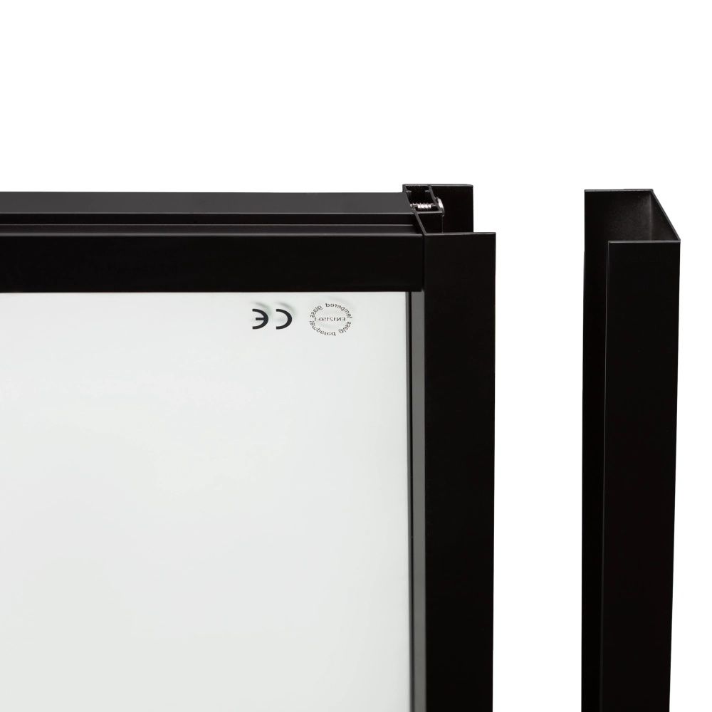Душова кабіна Qtap Scorpio 90x90 (профіль - чорний, скло - прозоре) SCOBLA10995AC6SET з піддоном