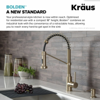 Змішувач для кухні Kraus Bolden антична бронза KPF-1610SFACB