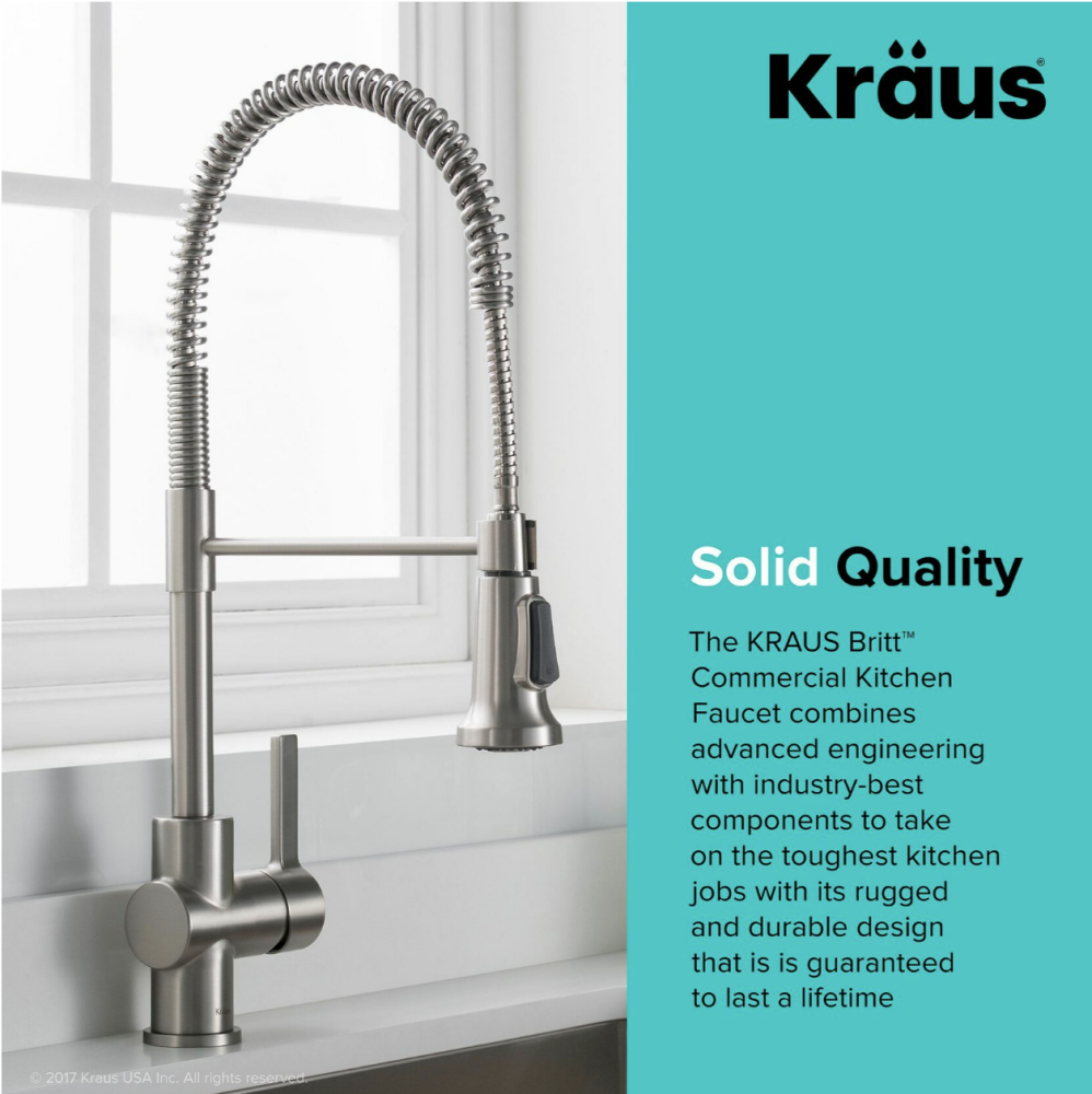 Змішувач для кухні Kraus Sellette сатин KPF-1690SFS