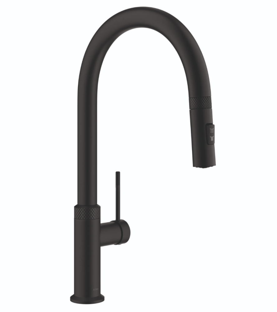 Смеситель для кухни Kraus Oletto черный матовый KPF-2654MB
