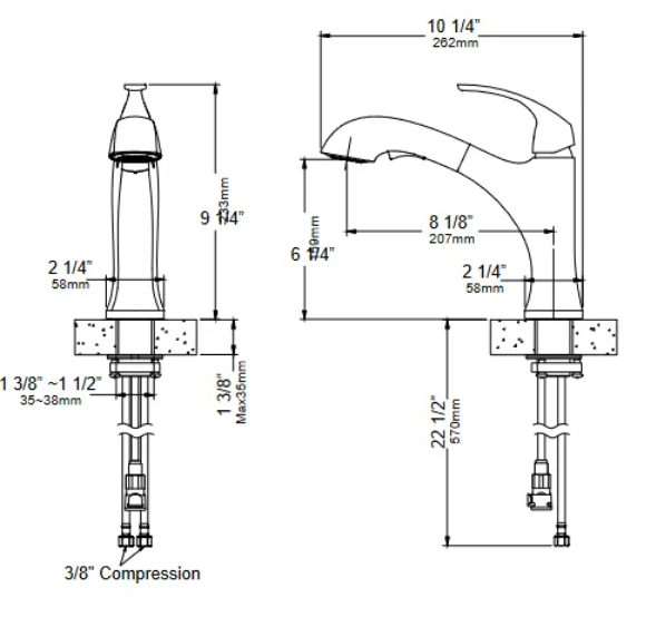 Смеситель для кухни Kraus Oren черный матовый KPF-2252MB