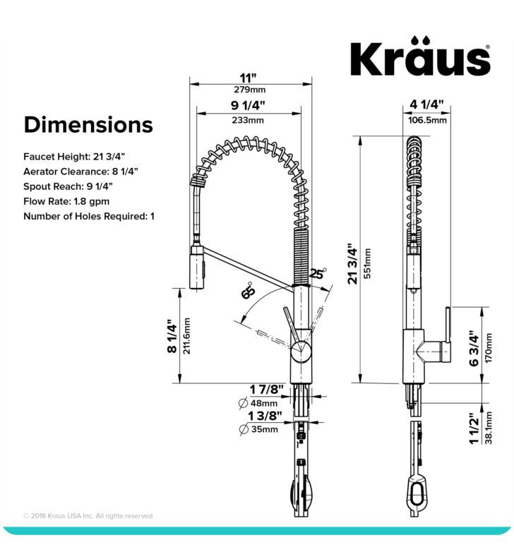 Смеситель для кухни Kraus Oletto античная бронза KPF-2631SFACB