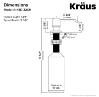 Дозатор для кухонної мийки Kraus чорний матовий KSD-32MB
