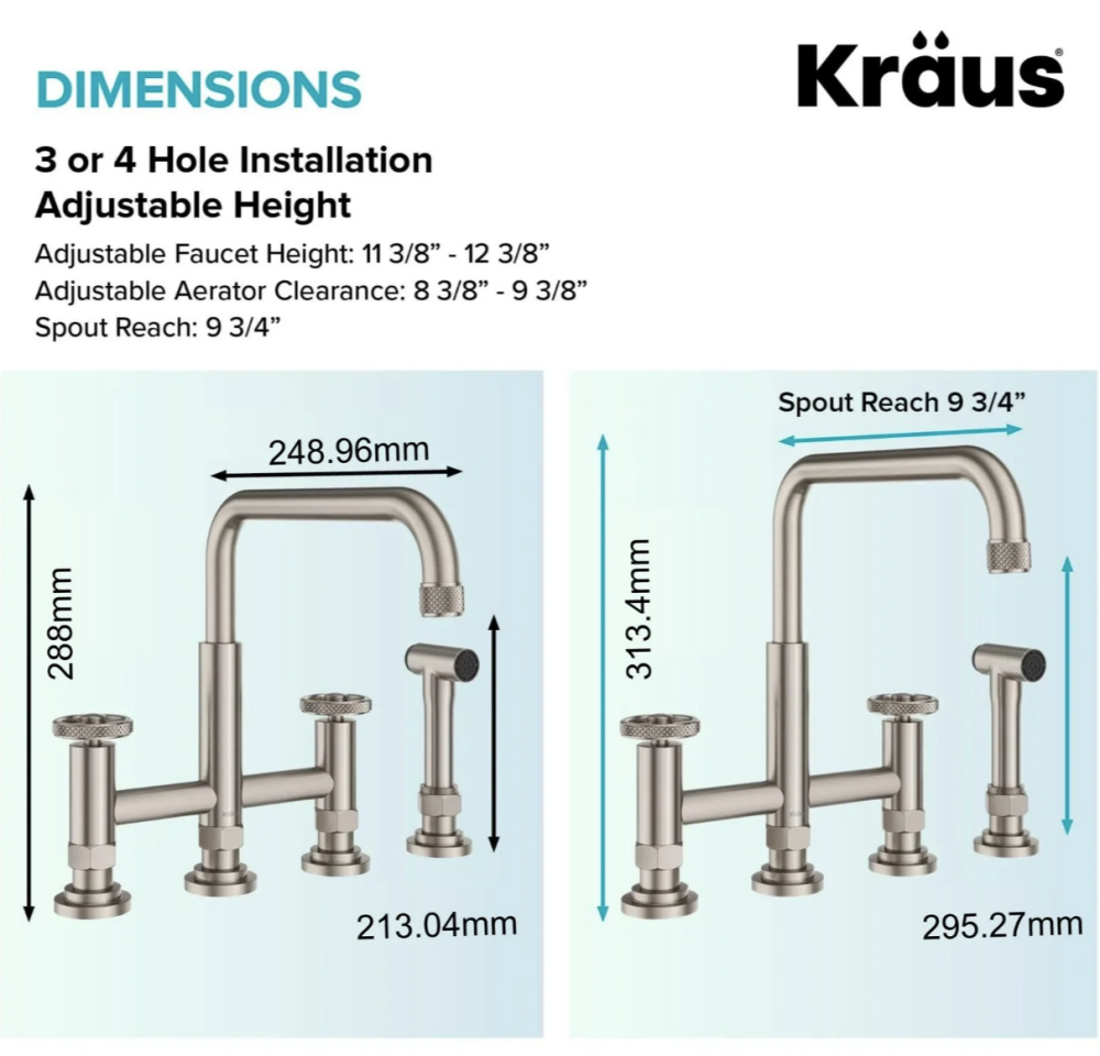 Смеситель для кухни Kraus Urbix золото брошенное KPF-3125BG