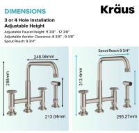 Смеситель для кухни Kraus Urbix черный матовый KPF-3125MB