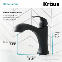 Смеситель для кухни Kraus Oren черный матовый KPF-2252MB