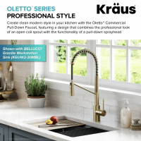 Смеситель для кухни Kraus Oletto античная бронза KPF-2631SFACB