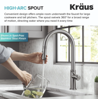 Змішувач для кухні Kraus Oletto матове золото KPF-2654BG