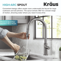 Смеситель для кухни Kraus Oletto сатин KPF-2654SFS