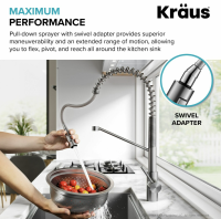 Смеситель для кухни Kraus Oletto античная бронза KPF-2631SFACB