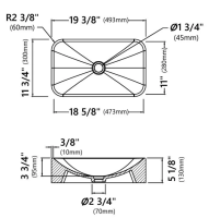 Раковина накладная Kraus Elavo 49 см KCV-122