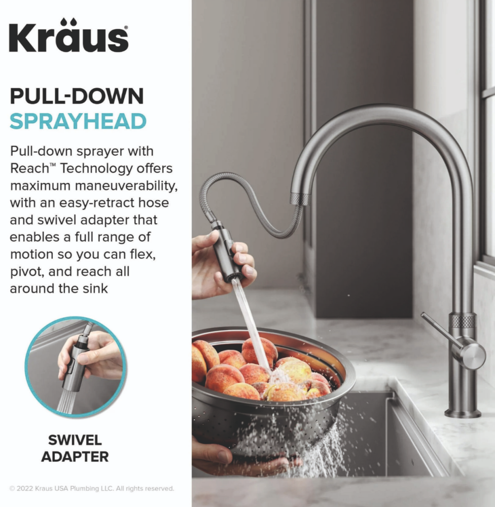 Смеситель для кухни Kraus Oletto сатин KPF-2654SFS
