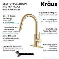 Змішувач для кухні Kraus Oletto бронза KPF-2620BB