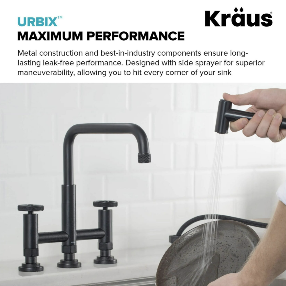 Смеситель для кухни Kraus Urbix черный матовый KPF-3125MB