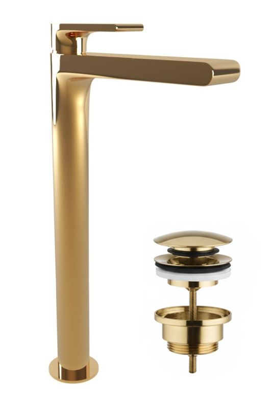 Змішувач для раковини Bugnatese Simple PVD золото SIMPO6697SC