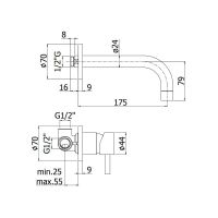 Змішувач для раковини Paffoni Stick сталь SK006ST70