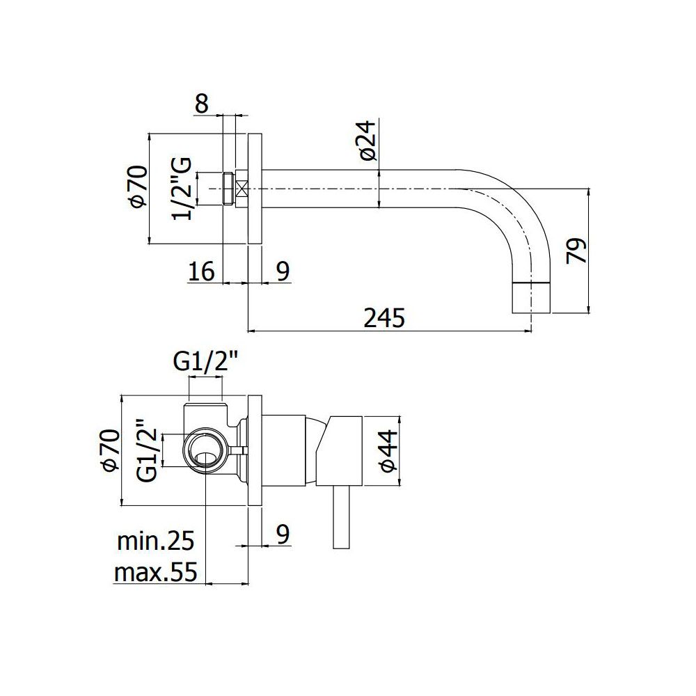 Змішувач для раковини Paffoni Stick хром SK007CR70