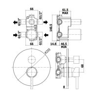 Смеситель скрытого монтажа Paffoni Stick хром SK018CR