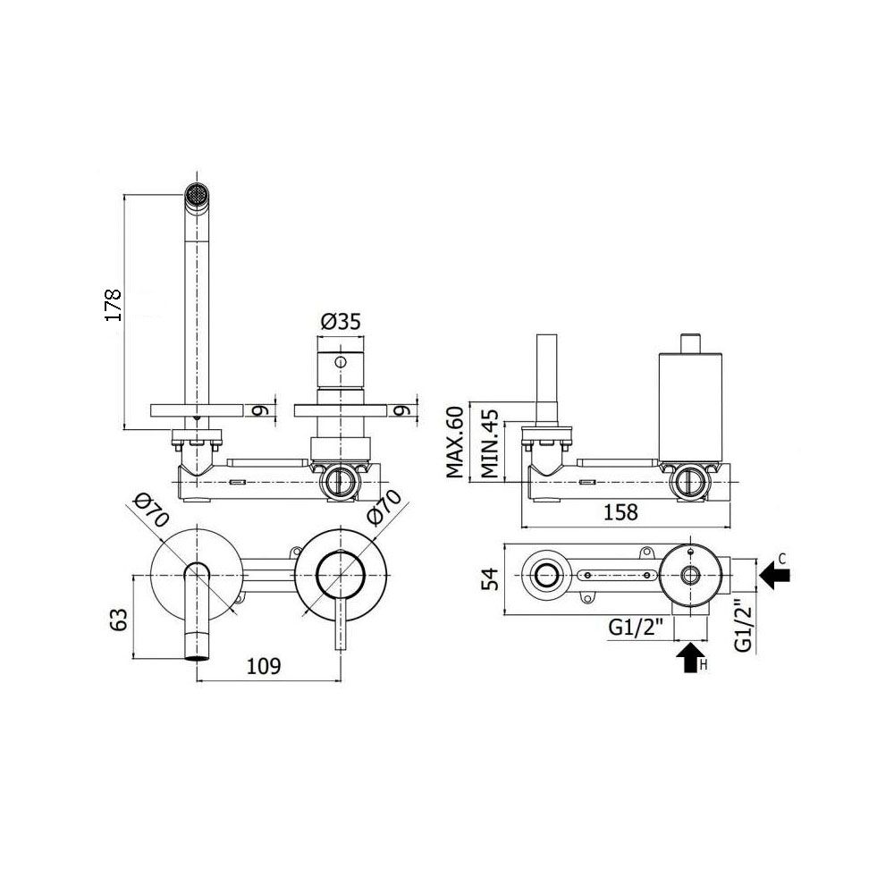 Змішувач для раковини Paffoni Stick хром SK105CR70
