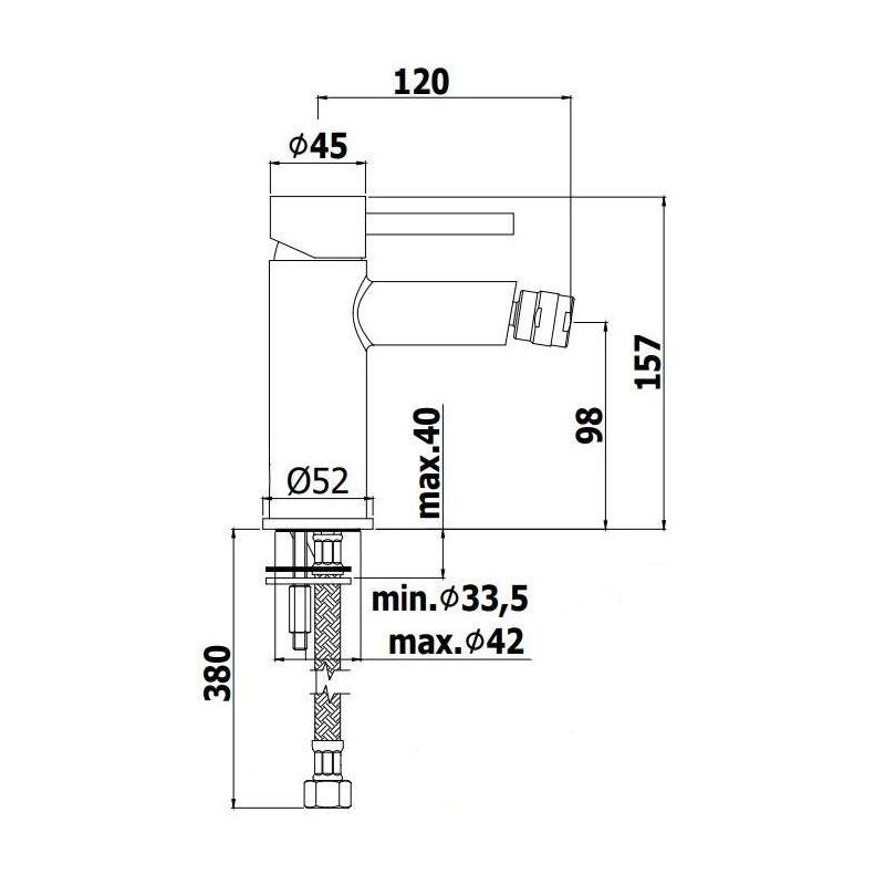 Змішувач для біде Paffoni Stick хром SK131HCR
