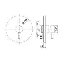 Смеситель скрытого монтажа Paffoni Stick хром SKBOX010CR