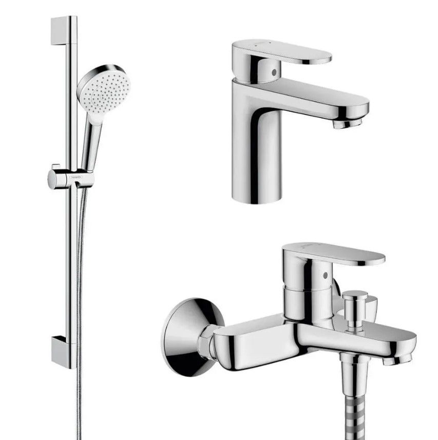 Набір змішувачів Hansgrohe Vernis Blend 3 в 1 хром 71550111