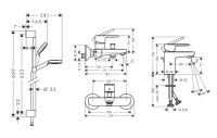 Набір змішувачів Hansgrohe Vernis Blend 3 в 1 хром 71550111