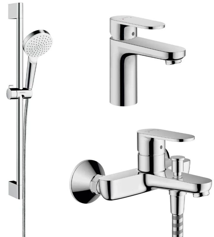 Набір змішувачів Hansgrohe Vernis Blend 3 в 1 хром 71551111
