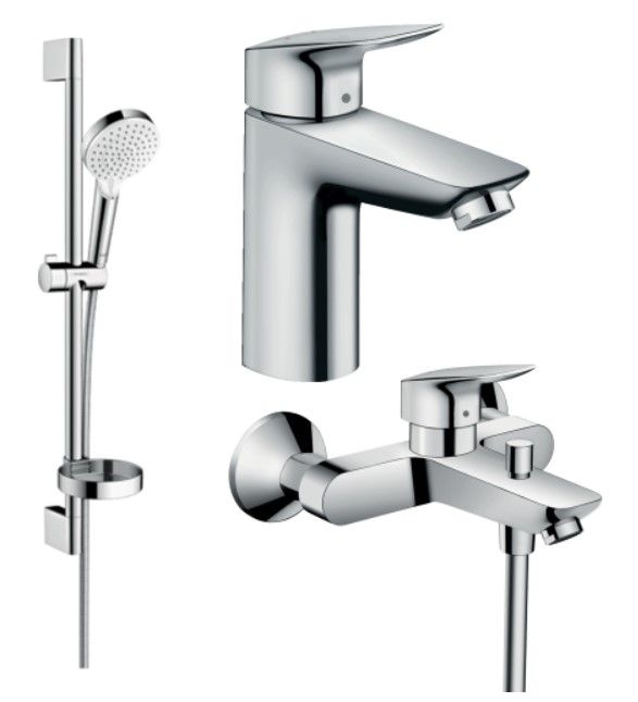 Набір змішувачів Hansgrohe Logis 3 в 1 хром 71400112