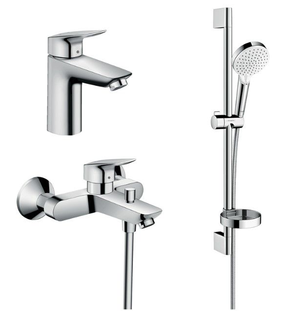 Набір змішувачів Hansgrohe Logis 3 в 1 хром 20200008