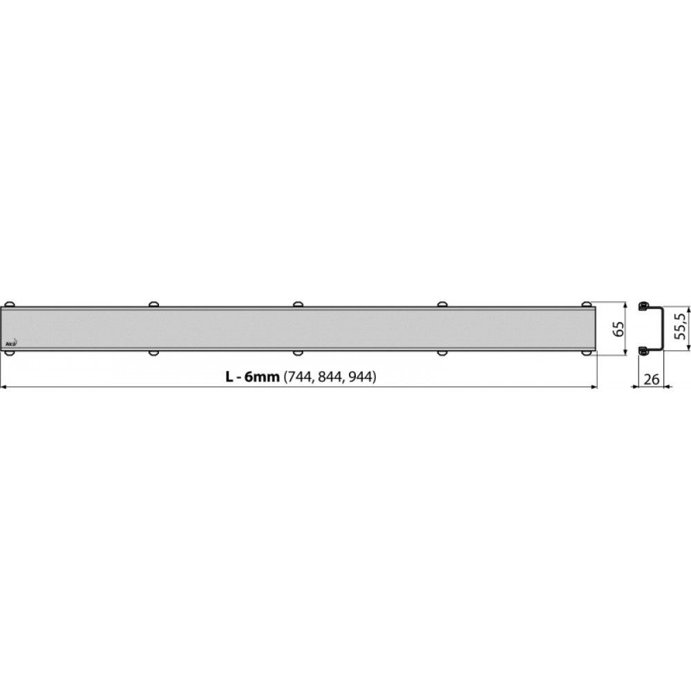 Решітка для канала AlcaPlast SPACE-850L
