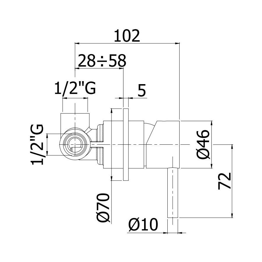 Смеситель скрытого монтажа Paffoni Steel сталь STEEL010AC