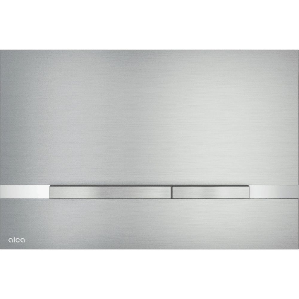 Клавіша змиву AlcaPlast Flat сталь матова/сталь глянцева STRIPE-INOX