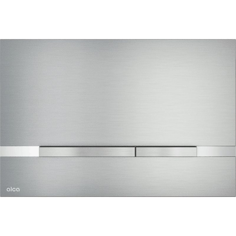 Клавіша змиву AlcaPlast Flat сталь матова/сталь глянцева STRIPE-INOX