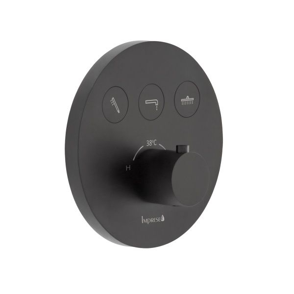 Душевая система скрытого монтажа Imprese KUCERA черный матовый t04803410SBC