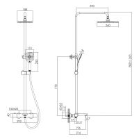 Душевая система Imprese BILOVEC хром глянцевый t048B00901SQ