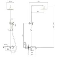 Душевая система Imprese BILOVEC хром глянцевый t048B00901SR