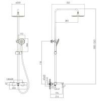 Душевая система Imprese BILOVEC хром глянцевый t048S00901SR