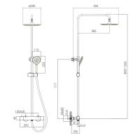 Душевая система Imprese BILOVEC черный матовый t048S00910SR