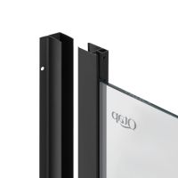 Душова кабіна Qtap Taurus 90x90 (профіль - чорний, скло - прозоре) TAUBLA1099AC6