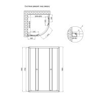 Душова кабіна Qtap Taurus 100x100 (профіль - хром, скло - прозоре) TAUCRM1011AC6